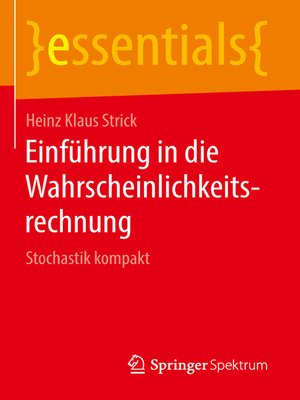 cover image of Einführung in die Wahrscheinlichkeitsrechnung